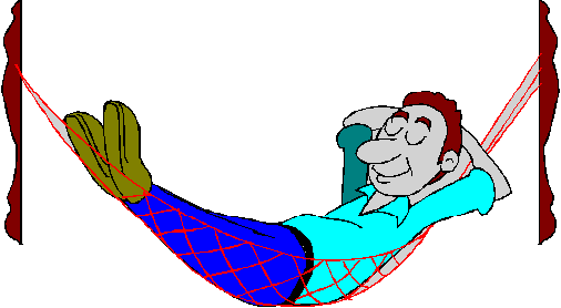 Man in a hammock